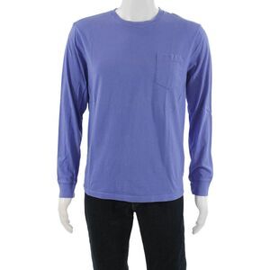 J Crew Mens Purple Long Sleeve Crew Neck Cotton T-Shirt Size M